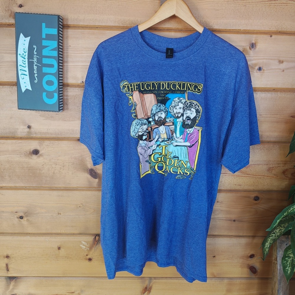 Men's The Ugly Ducklings The Golden Quacks Purple T Shirt Size XL Gildan